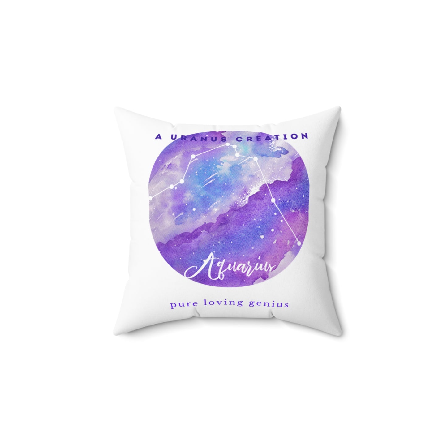 Spun Polyester Square Pillow/ Aquarius