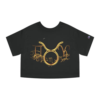 Cropped T-Shirt - Taurus Nation Design for Champion Women's Heritage Collection
