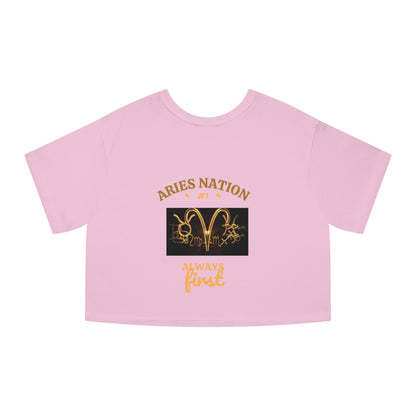Champion Ladies Heritage Cropped T-Shirt__Aries Nation