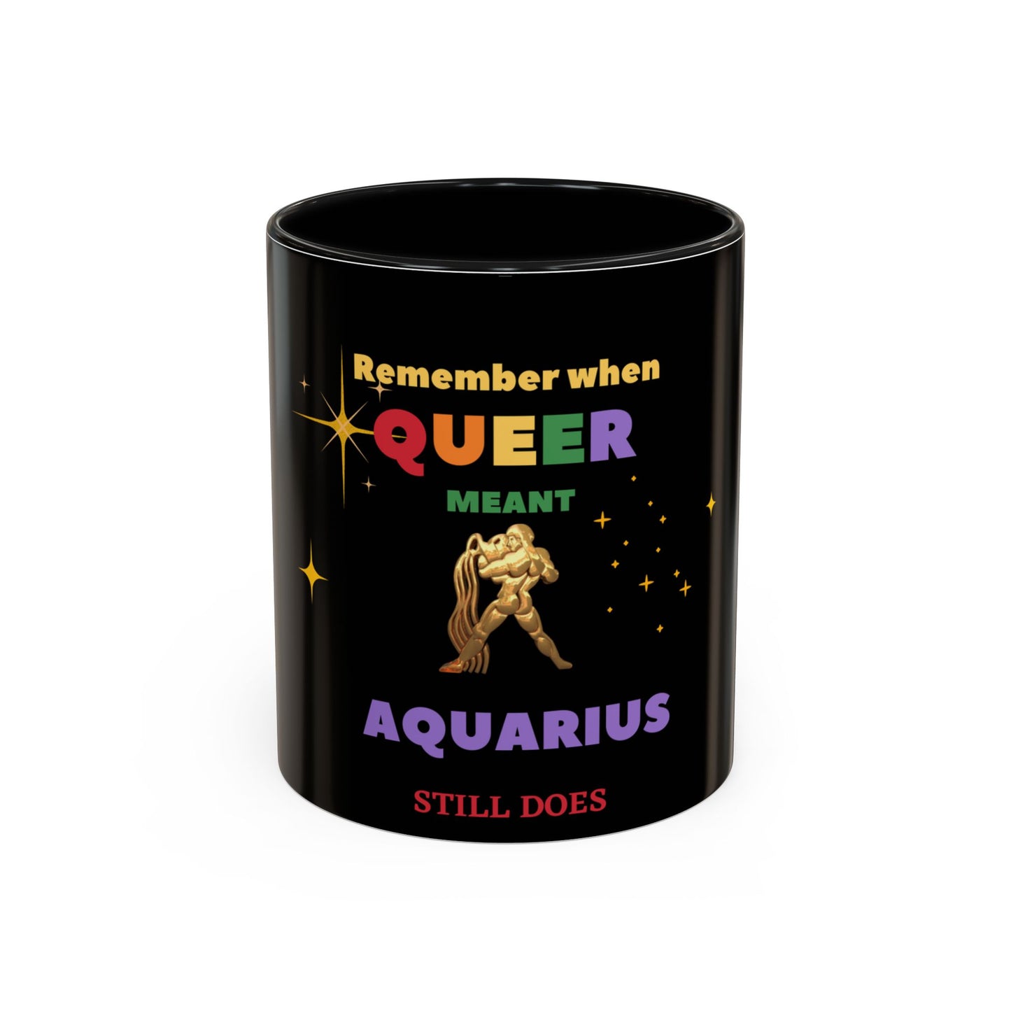 Black  Accent Coffee Mug, 11oz______Aquarius/Pride **
