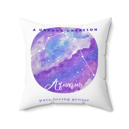 Spun Polyester Square Pillow/ Aquarius
