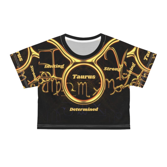 Crop Tee (AOP)__LuvaBull Taurus
