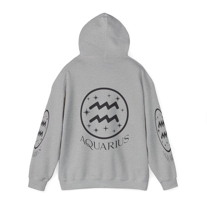 Aquarius Unisex Hooded Sweatshirt_Gildan 18500