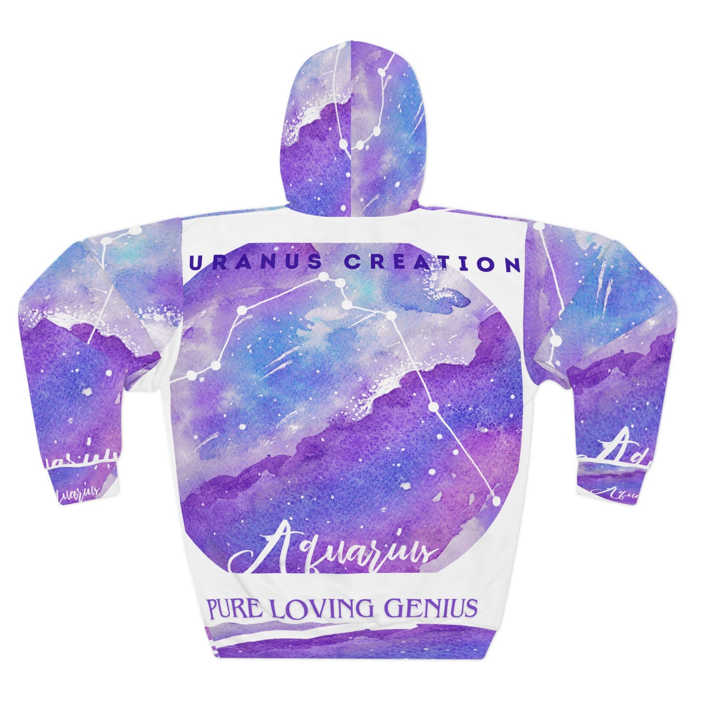 AOP Unisex Pullover Hoodie_Aquarius/Uranus Creation