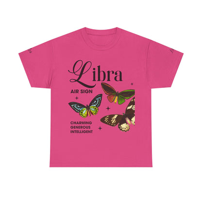 Libra Unisex Tee - Sustainable Dual Print Heavy Cotton Shirt for Adults