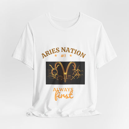 Aries Unisex Astrology Tee_Bella+Canvas