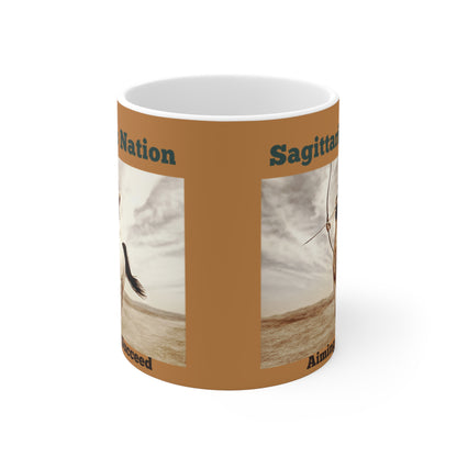 Sagittarius ( scratch resistant)  Ceramic Mugs/ Brown (11oz / 15oz /20oz)