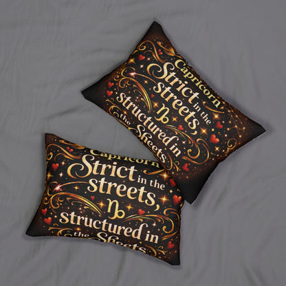 Modern Spun Polyester Lumbar Pillow/Capricorn Valentine