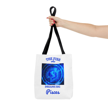 Pisces Custom Tote Bag with Multiple Handle Colors