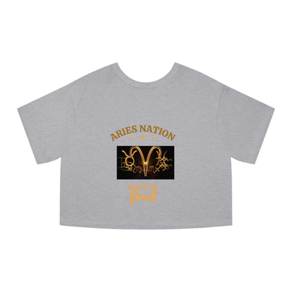Champion Ladies Heritage Cropped T-Shirt__Aries Nation
