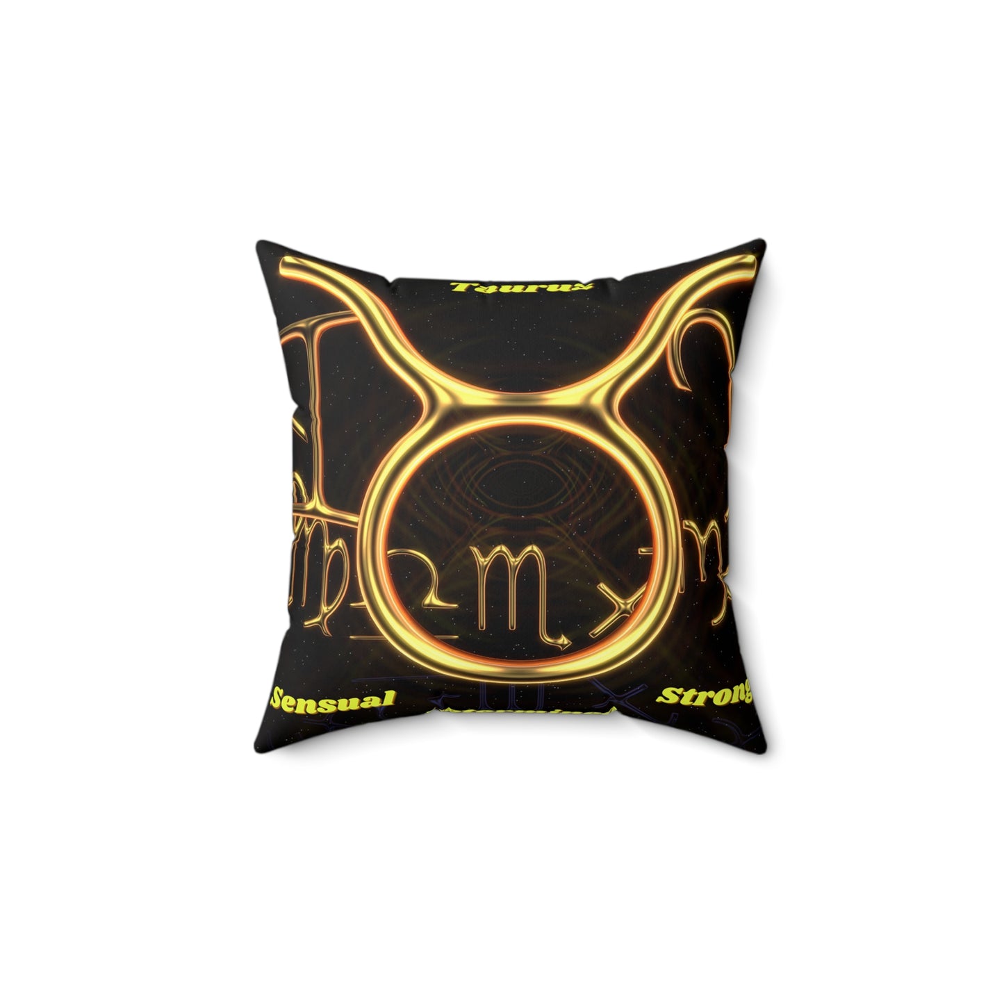 Spun Polyester Square Pillow___Taurus