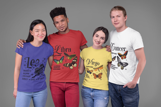 Libra Unisex Tee - Sustainable Dual Print Heavy Cotton Shirt for Adults