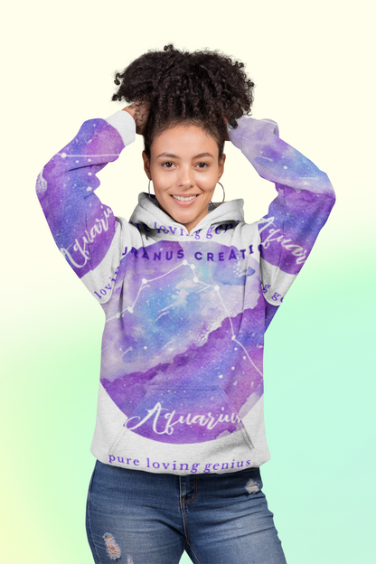 AOP Unisex Pullover Hoodie_Aquarius/Uranus Creation