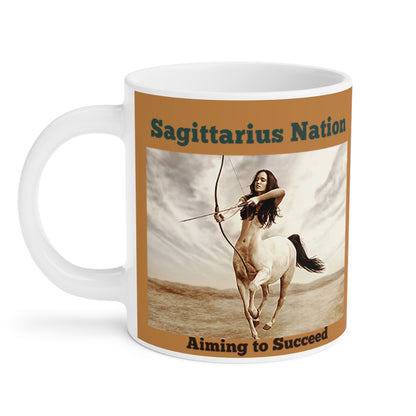 Sagittarius ( scratch resistant)  Ceramic Mugs/ Brown (11oz / 15oz /20oz)