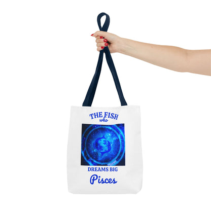 Pisces Custom Tote Bag with Multiple Handle Colors