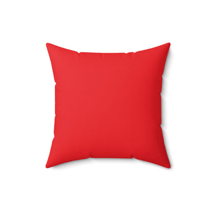 Red Accent/Spun Polyester Square Pillow__Aries Nation