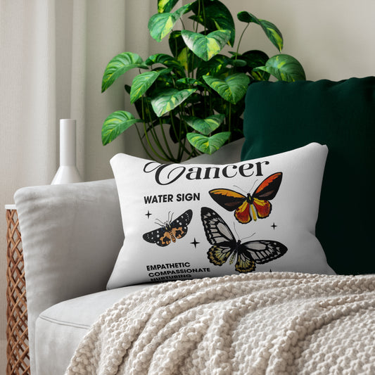 Modern Spun Polyester Lumbar Pillow/Cancer*NEW*