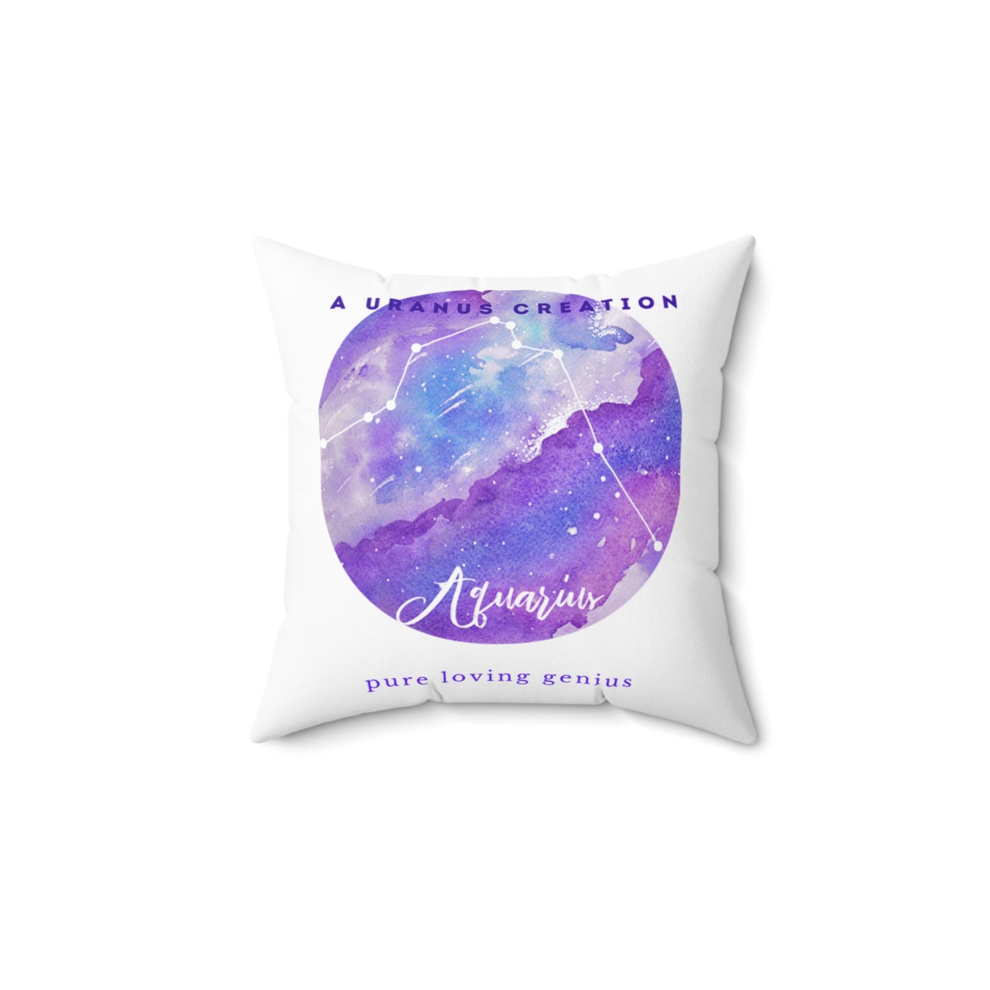 Spun Polyester Square Pillow/ Aquarius