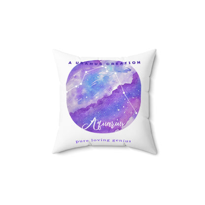 Spun Polyester Square Pillow/ Aquarius