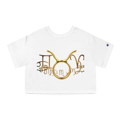 Cropped T-Shirt - Taurus Nation Design for Champion Women's Heritage Collection