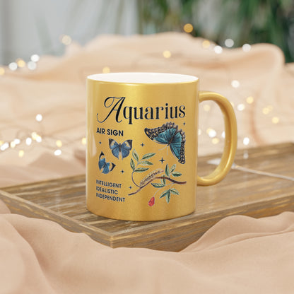 Aquarius Metallic Mug (Silver/Gold)