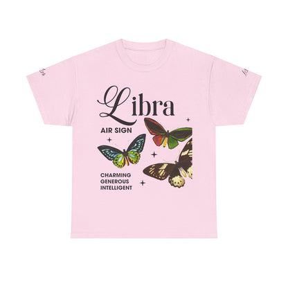 Libra Unisex Tee - Sustainable Dual Print Heavy Cotton Shirt for Adults