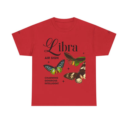 Libra Unisex Tee - Sustainable Dual Print Heavy Cotton Shirt for Adults