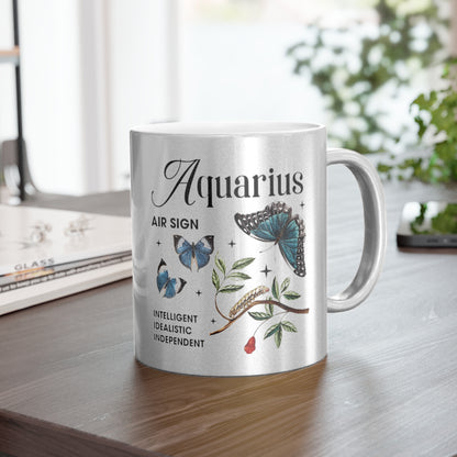 Aquarius Metallic Mug (Silver/Gold)