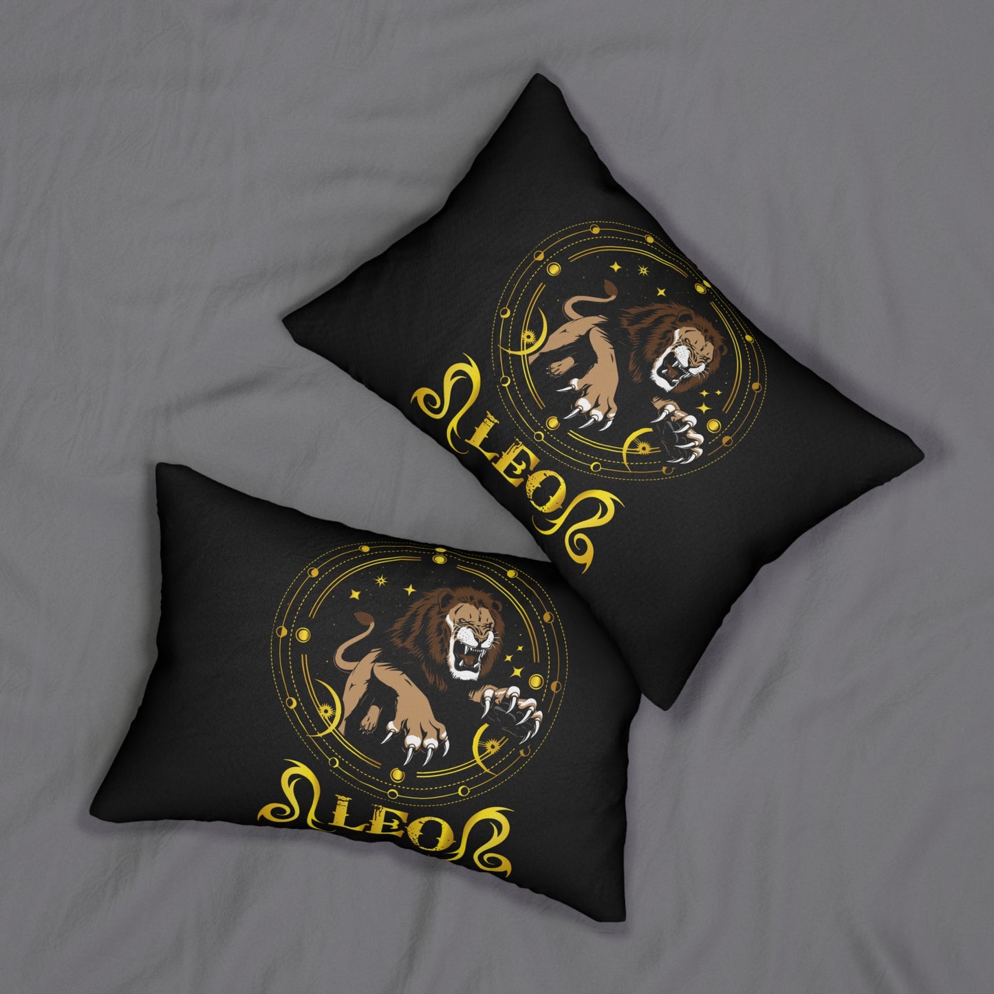Modern Spun Polyester Lumbar Pillow/Leo