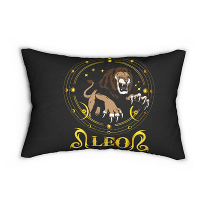 Modern Spun Polyester Lumbar Pillow/Leo