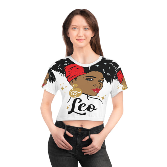 LeoNation Crop Tee - Unique Zodiac Design for Leo Lovers
