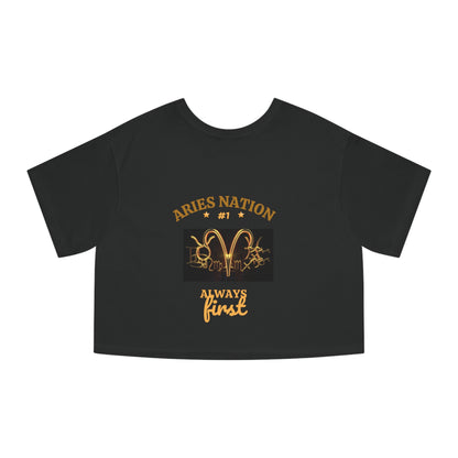 Champion Ladies Heritage Cropped T-Shirt__Aries Nation