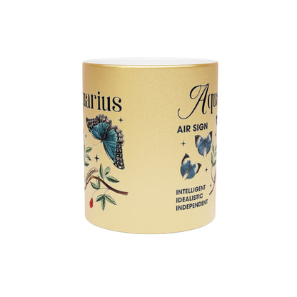 Aquarius Metallic Mug (Silver/Gold)