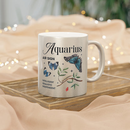 Aquarius Metallic Mug (Silver/Gold)