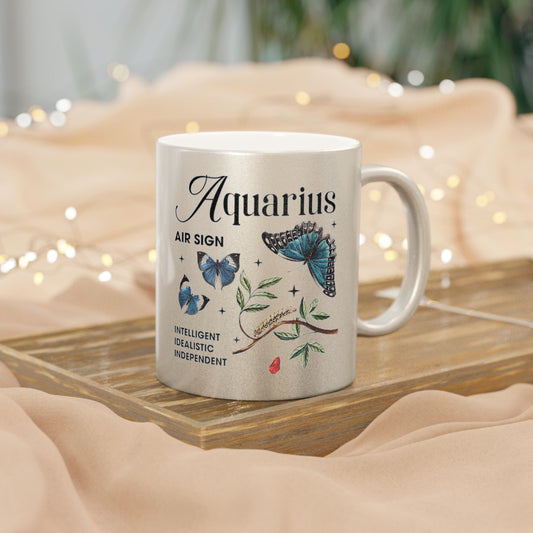 Aquarius Metallic Mug (Silver/Gold)