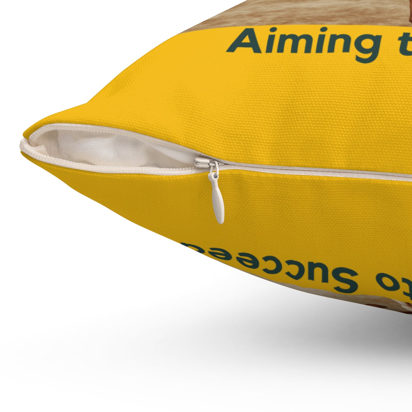 Spun Polyester Square Pillow___Sagittarius/Yellow