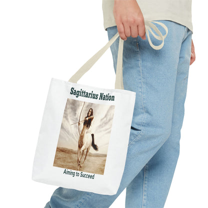 Sagittarius Custom Tote Bag with Multiple Handle Colors