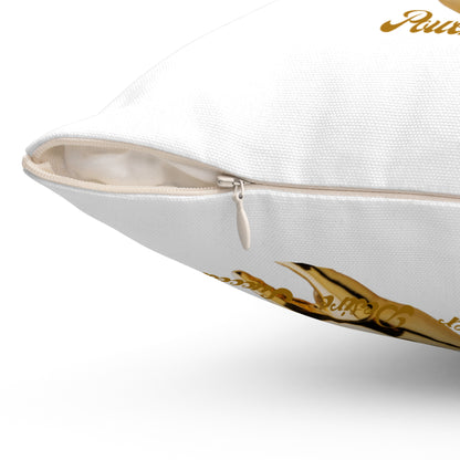 Spun Polyester Square Pillow____Scorpio/White