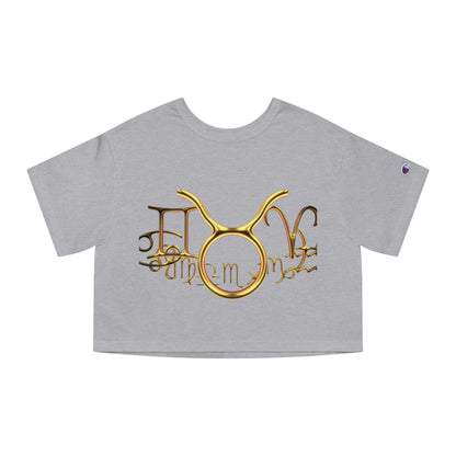 Cropped T-Shirt - Taurus Nation Design for Champion Women's Heritage Collection