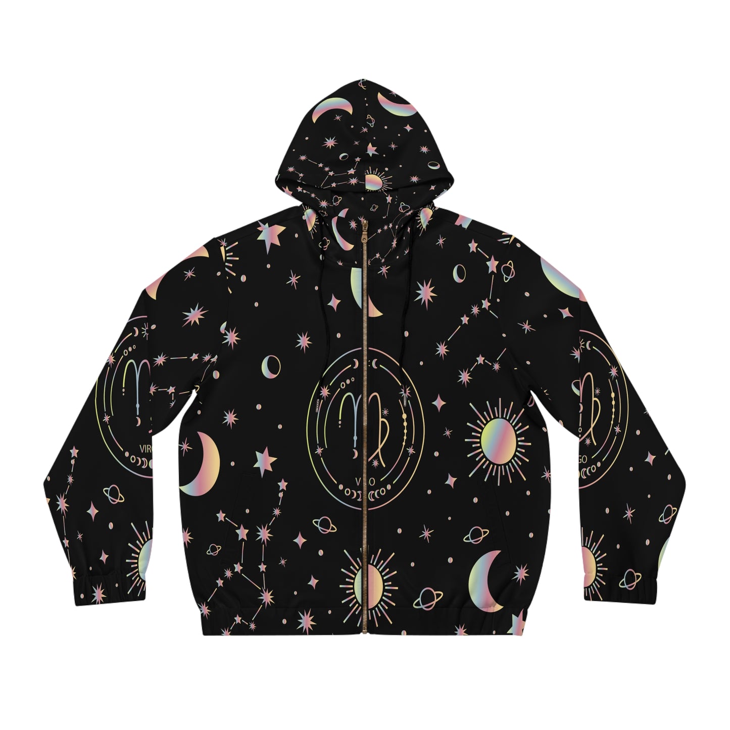 Men's Hoodie - Zip-Up with Two-Side Pockets_VirgoVirgins