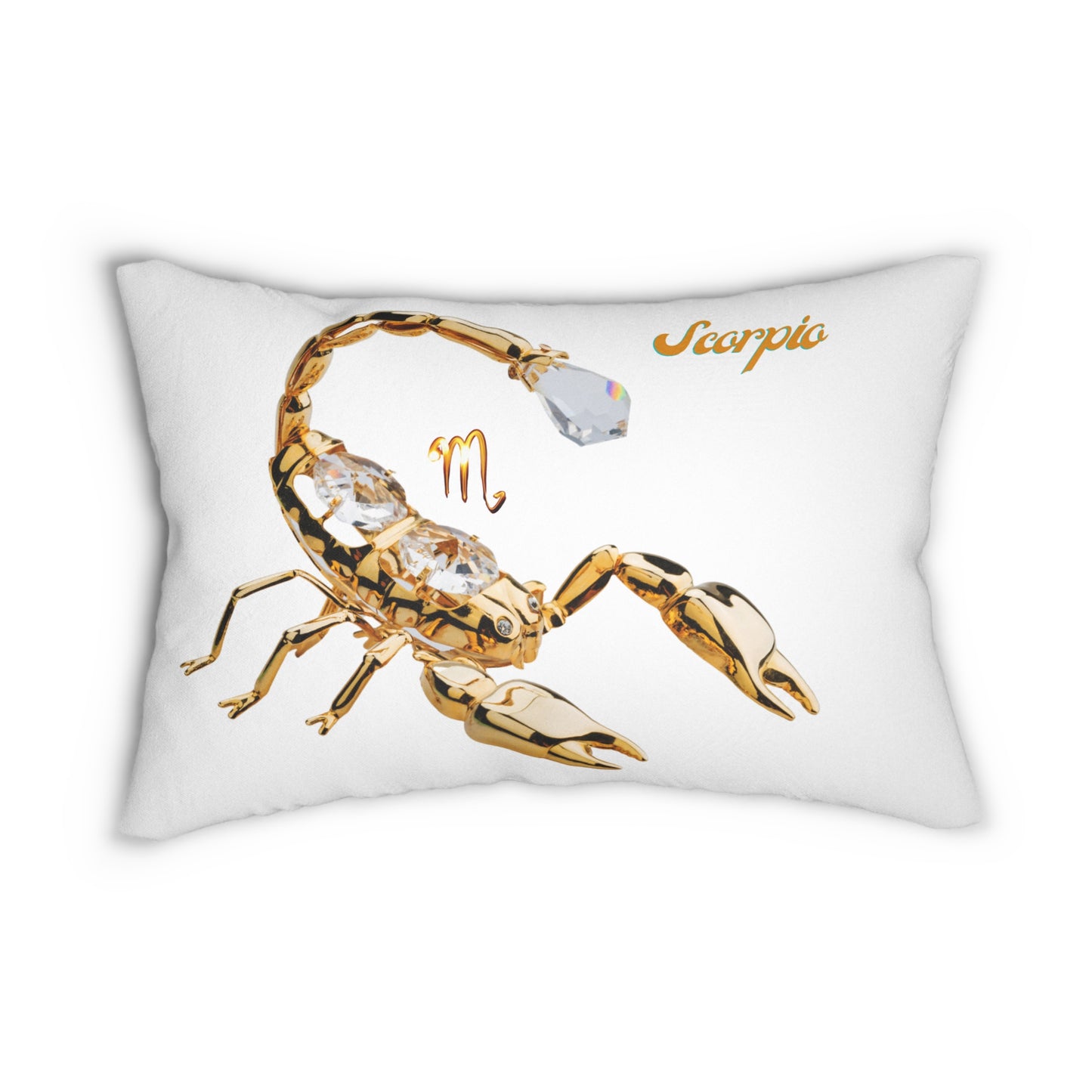 Spun Polyester Lumbar Pillow____Scorpio/White