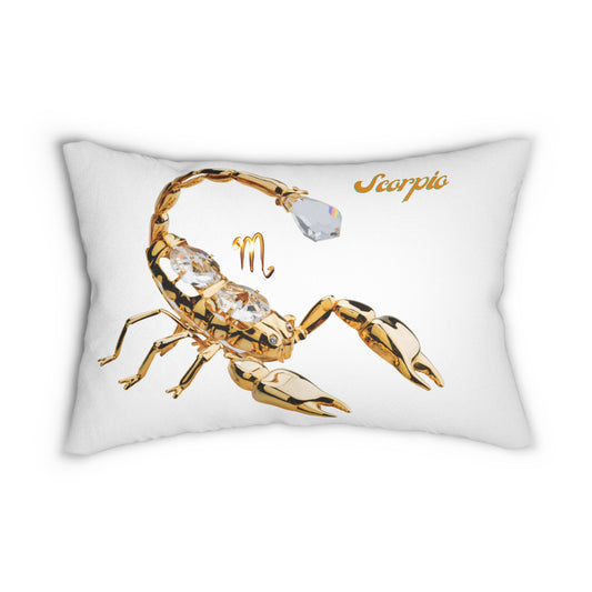 Spun Polyester Lumbar Pillow____Scorpio/White
