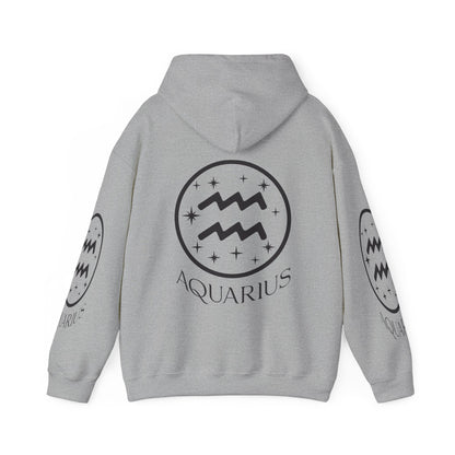 Aquarius Unisex Hooded Sweatshirt_Gildan 18500
