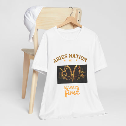 Aries Unisex Astrology Tee_Bella+Canvas