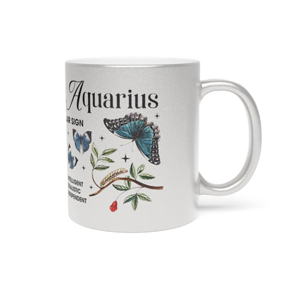 Aquarius Metallic Mug (Silver/Gold)