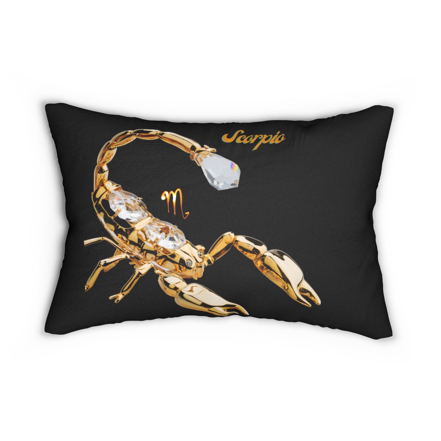 Spun Polyester Lumbar Pillow____Scorpio/Black