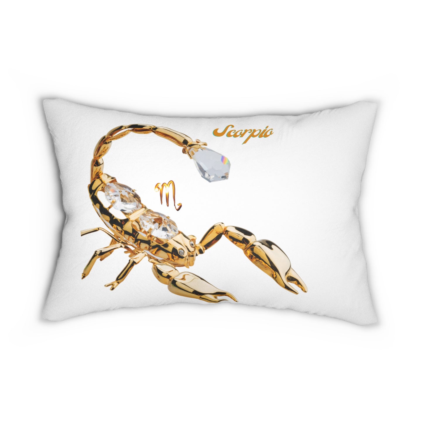 Spun Polyester Lumbar Pillow____Scorpio/White