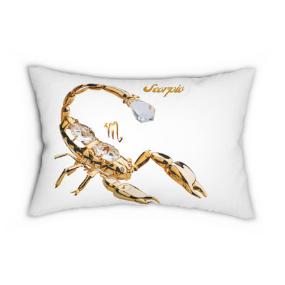 Spun Polyester Lumbar Pillow____Scorpio/White