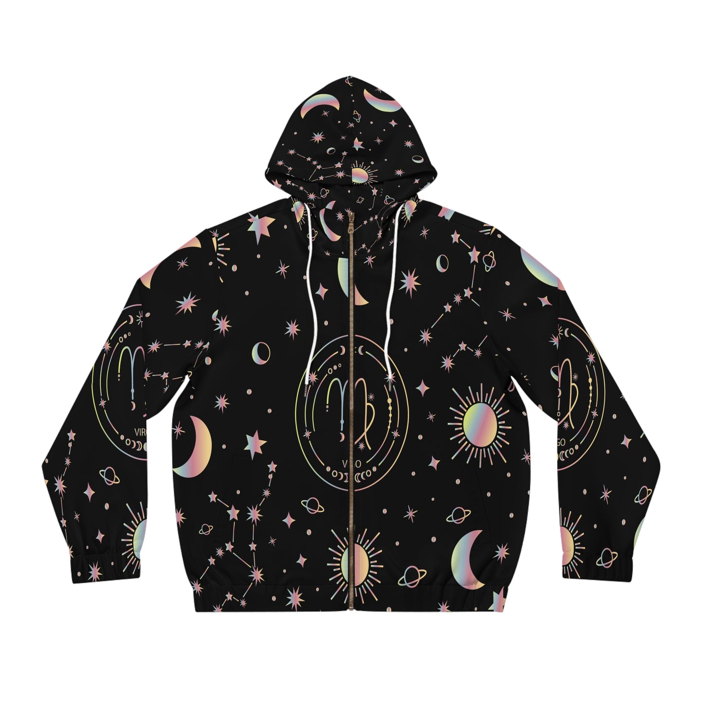 Men's Hoodie - Zip-Up with Two-Side Pockets_VirgoVirgins