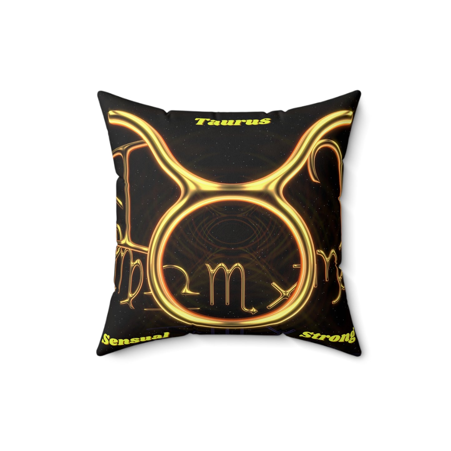 Spun Polyester Square Pillow___Taurus
